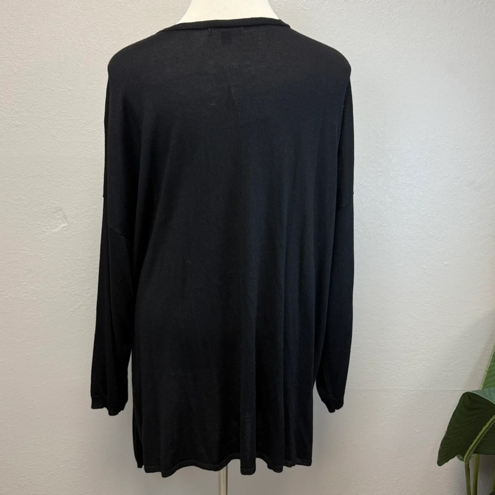 Ellos Black Cardigan - New - Size 38/40 (5X) - Picture 2 of 3